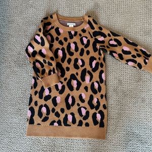 Leopard sweater dress. Size 3T